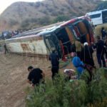 Vuelco de bus en el sector Tambillo Bajo deja varios heridos