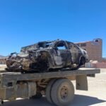 Tres heridos tras choque e incendio de un automóvil en la carretera Atocha–Uyuni